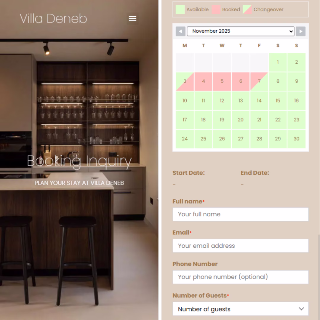 izrada web stranica za apartmane i vile rezervacijski sustav
